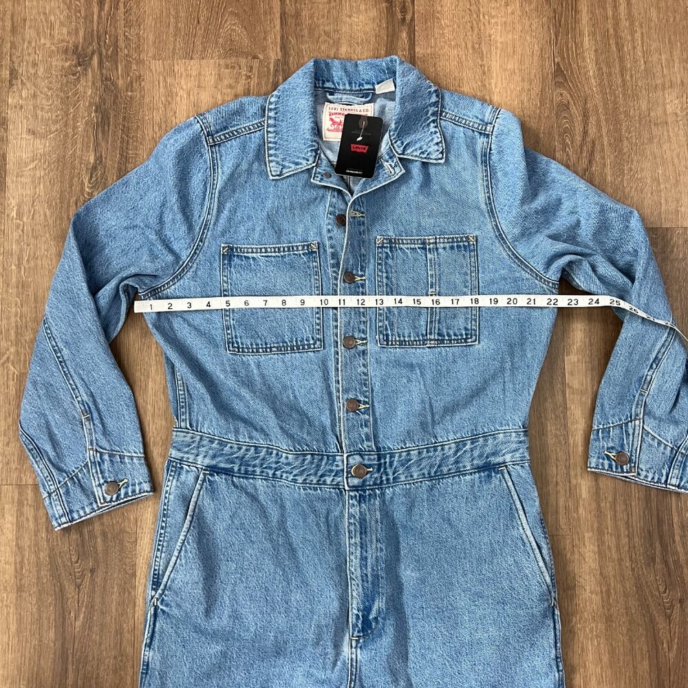 NEW Levi's Iconic Denim Jean Coverall Jumpsuit Sz L - Picture 8 of 15